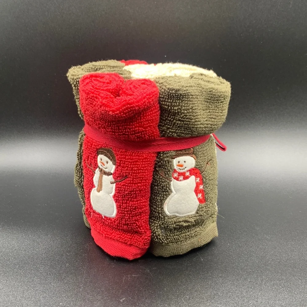 Bundle of Vintage Snowman Wash Clothes NWOT